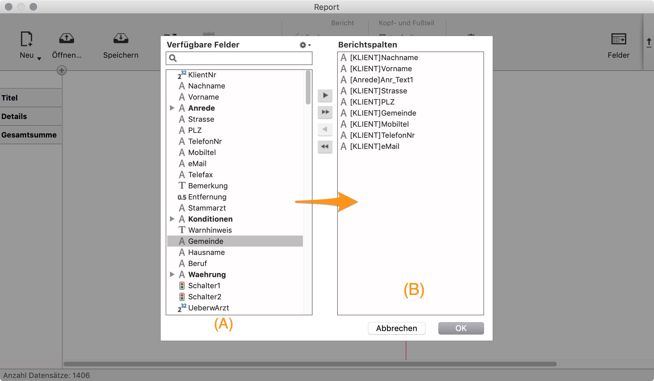 Export Klientendaten